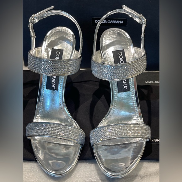 ‼️SOLD‼️DOLCE&GABBANA KIM heels sandals with fusible rhinestones, NWT - Picture 5 of 15